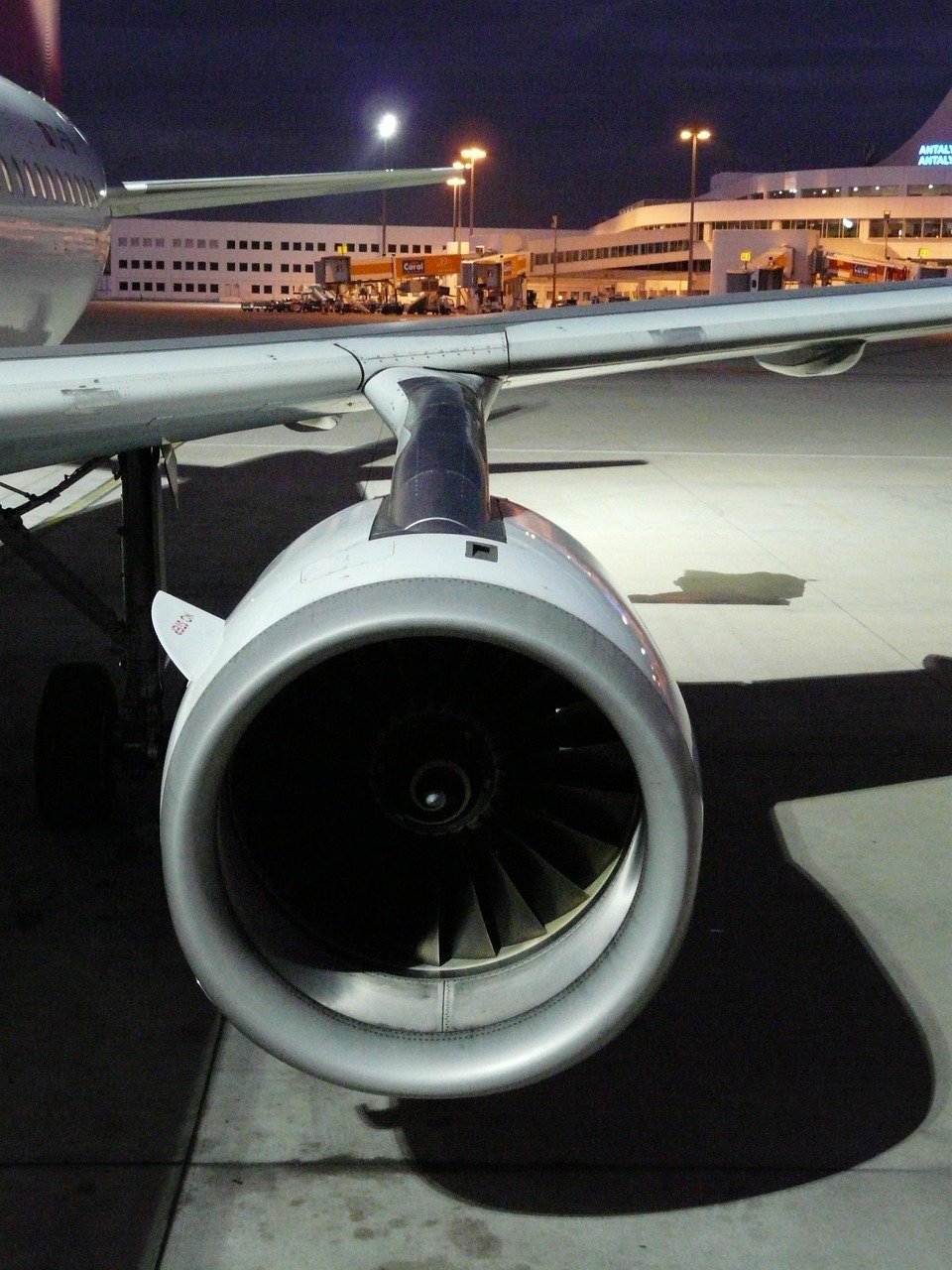 turbine, engine, plane, wing, airport, power, rotor, rotor blades, technology, flying, boost, ps, night